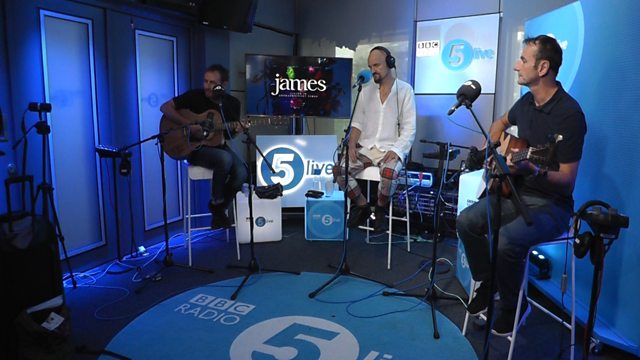 James perform Leviathan live in the 5 Live studio.